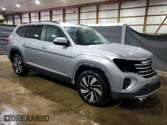 2025 Volkswagen Atlas SE with VIN 1V2HR2CA9SC535384, listed as a Copart auction lot 62152365 with 14,535 mi miles and Clean title. Bid and sale history available at DreamBid. Image 4.