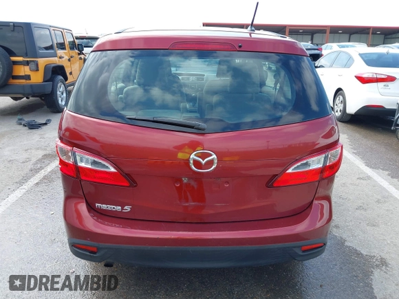 2012 Mazda 5 Sport with VIN JM1CW2BL9C0107471, listed as a IAAI auction lot 42021285 with 104,851 mi miles. Bid and sale history available at carsss.com. Image 16.
