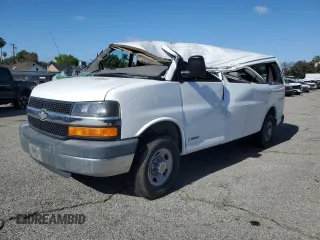2006 Chevrolet Express Passenger z VIN 1GAHG35U161185182, wystawiony jako Copart lot #51639815 z przebiegiem 88 380 mil mil oraz Szkody całkowita. Historia ofert i sprzedaży dostępna na DreamBid. Obrazek 1.