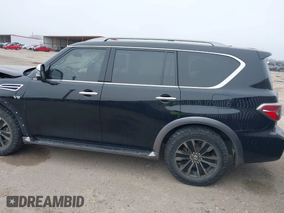 2018 Nissan Armada Platinum with VIN JN8AY2NF8J9333263, listed as a IAAI auction lot 41486915 with 126,536 mi miles. Bid and sale history available at carsss.com. Image 3.