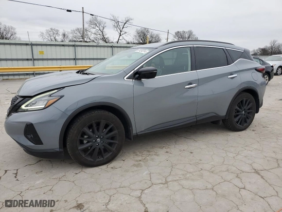 2022 Nissan Murano SV with VIN 5N1AZ2BS2NC125071, listed as a Copart auction lot 87424314 with 97,967 mi miles and Salvage Title. Bid and sale history available at carsss.com. Image 1.