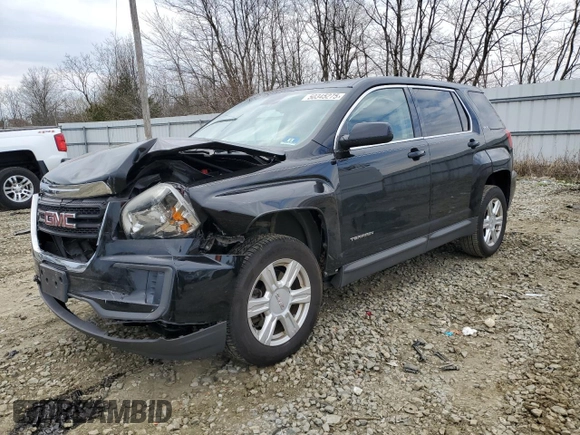 2016 GMC Terrain SLE with VIN 2GKFLSEK6G6262666, listed as a Copart auction lot 50345275 with 93,227 mi miles and Salvage Title. Bid and sale history available at DreamBid. Image 1.
