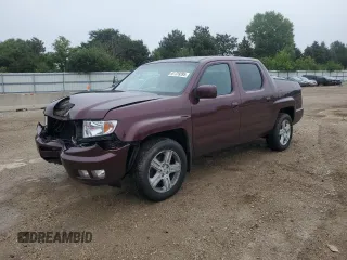 2012 Honda Ridgeline RTL with VIN 5FPYK1F55CB457664, listed as a Copart auction lot 61729395 with 165,689 mi miles and Salvage title. Bid and sale history available at DreamBid. Image 1.