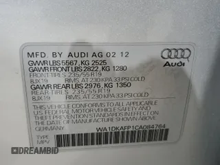 2012 Audi Q5 Premium Plus z VIN WA1DKAFP1CA084764, wystawiony jako Copart lot #60432335 z przebiegiem 122 946 mil mil oraz Szkoda całkowita • Salvage title. Historia ofert i sprzedaży dostępna na DreamBid. Obrazek 13.