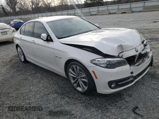 2016 BMW 5 Series 528i with VIN WBA5A5C54GG354481, listed as a Copart auction lot 46825145 with 104,165 mi miles and Salvage Title. Bid and sale history available at carsss.com. Image 4.
