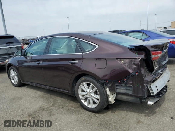 2014 Toyota Avalon Limited with VIN 4T1BK1EB7EU125687, listed as a Copart auction lot 52955645 with 99,108 mi miles and Salvage Title. Bid and sale history available at carsss.com. Image 2.