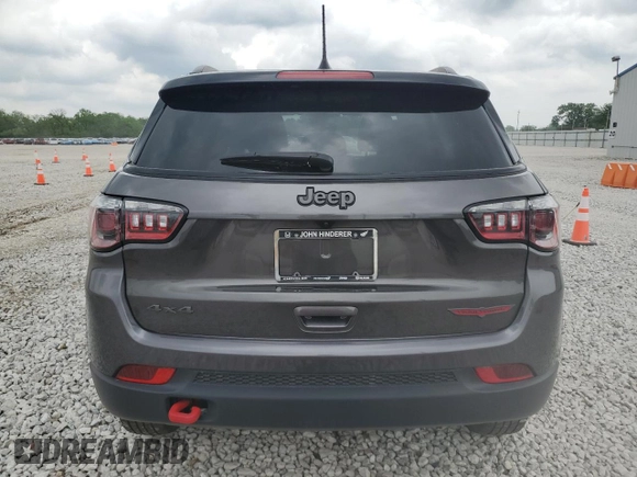 2022 Jeep Compass Trailhawk with VIN 3C4NJDDB9NT233908, listed as a Copart auction lot 56428125 with 16,570 mi miles and Salvage title. Bid and sale history available at DreamBid. Image 6.