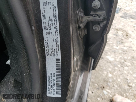 2020 Ram 1500 Big Horn with VIN 1C6SRFBT7LN404601, listed as a Copart auction lot 50206715 with 0 mi miles and Salvage Title. Bid and sale history available at carsss.com. Image 13.