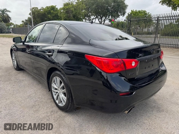 2017 Infiniti Q50 Premium with VIN JN1EV7AR8HM835199, listed as a Copart auction lot 63226895 with 46,714 mi miles and Salvage title. Bid and sale history available at DreamBid. Image 2.