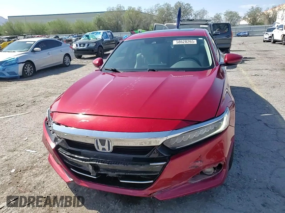 2022 Honda Accord EX-L with VIN 1HGCV3F54NA014957, listed as a Copart auction lot 58628265 with 138,852 mi miles and Salvage title. Bid and sale history available at DreamBid. Image 13.