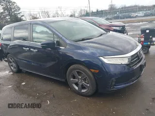 2021 Honda Odyssey EX with VIN 5FNRL6H55MB018776, listed as a IAAI auction lot 41485453 with 53,766 mi miles and . Bid and sale history available at DreamBid. Image 1.