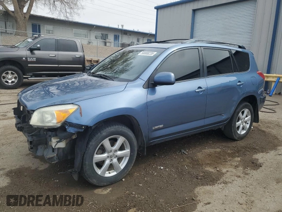 2007 Toyota RAV4 Ltd with VIN JTMBK34V875020200, listed as a Copart auction lot 50008235 with 294,600 mi miles and Salvage Title. Bid and sale history available at carsss.com. Image 1.