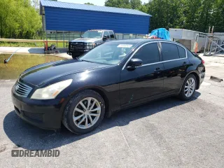 2008 Infiniti G35 Journey z VIN JNKBV61EX8M215072, wystawiony jako Copart lot #59666945 z przebiegiem 188 754 mil mil oraz Szkoda całkowita • Salvage title. Historia ofert i sprzedaży dostępna na DreamBid. Obrazek 1.
