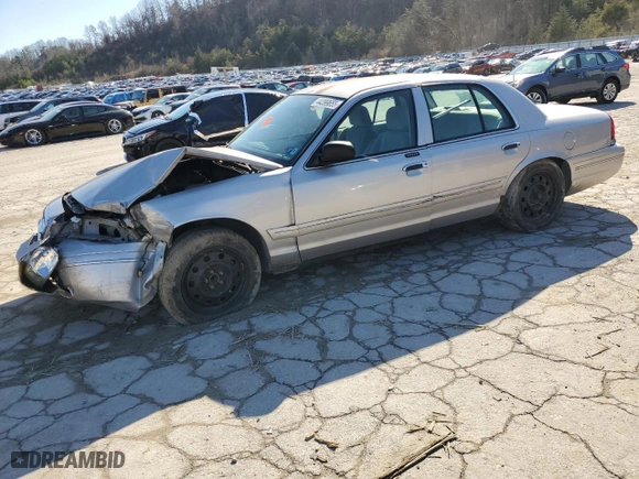 2005 Ford Crown Victoria LX with VIN 2FAFP74W85X121659, listed as a Copart auction lot 44399655 with 145,525 mi miles and Salvage Title. Bid and sale history available at carsss.com. Image 1.