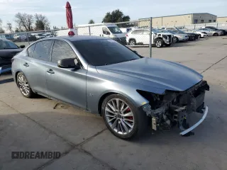 2018 Infiniti Q50 Luxe with VIN JN1EV7AP7JM356700, listed as a Copart auction lot 45892775 with 90,449 mi miles and Salvage Title. Bid and sale history available at carsss.com. Image 4.