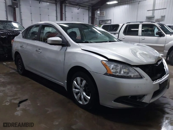 2015 Nissan Sentra SV with VIN 3N1AB7AP1FY213415, listed as a IAAI auction lot 41574829 with 91,460 mi miles. Bid and sale history available at carsss.com. Image 1.