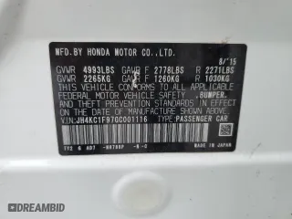 2016 Acura RLX Advance Pkg with VIN JH4KC1F97GC001116, listed as a Copart auction lot 86810424 with 135,029 mi miles and Salvage Title. Bid and sale history available at carsss.com. Image 12.
