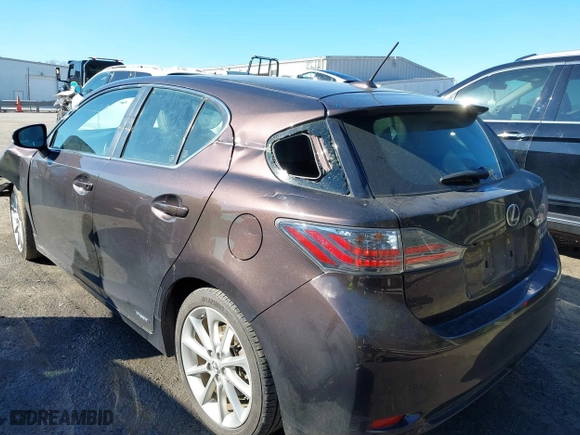 2012 Lexus CT 200h with VIN JTHKD5BH6C2109616, listed as a IAAI auction lot 41774576 with 95,628 mi miles. Bid and sale history available at carsss.com. Image 3.