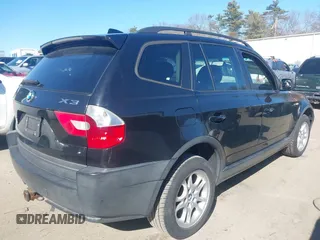 2005 BMW X3 2.5i with VIN WBXPA73485WC50101, listed as a IAAI auction lot 41844456 with 202,522 mi miles. Bid and sale history available at carsss.com. Image 4.