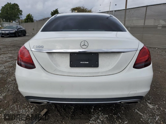 2021 Mercedes-Benz C 300 with VIN W1KWF8DB9MR650682, listed as a Copart auction lot 48050195 with 24,956 mi miles and Salvage title. Bid and sale history available at DreamBid. Image 6.