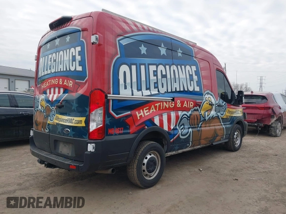 2021 Ford Transit Cargo with VIN 1FTBR1C82MKA29547, listed as a IAAI auction lot 41690266 with 90,380 mi miles and . Bid and sale history available at DreamBid. Image 4.