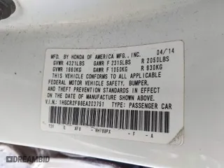 2014 Honda Accord Sedan EX-L with VIN 1HGCR2F88EA203751, listed as a IAAI auction lot 41608367 with 143,025 mi miles. Bid and sale history available at carsss.com. Image 9.