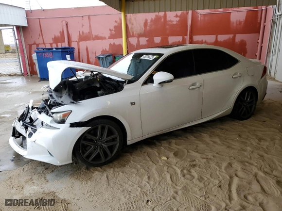 2015 Lexus IS 350 with VIN JTHBE1D26F5020159, listed as a Copart auction lot 48078635 with 243,383 mi miles and Salvage Title. Bid and sale history available at carsss.com. Image 1.