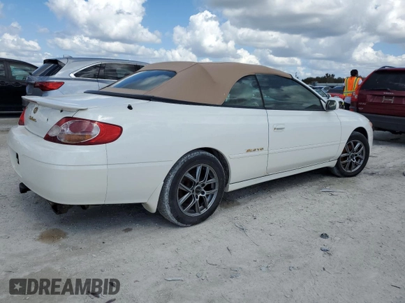 2003 Toyota Solara SE with VIN 2T1FF28P43C885643, listed as a Copart auction lot 78409004 with Not Provided miles and Non Repairable. Bid and sale history available at carsss.com. Image 3.