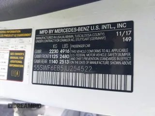 2018 Mercedes-Benz C 43 AMG with VIN 55SWF6EB5JU254522, listed as a IAAI auction lot 41669141 with 38,724 mi miles and . Bid and sale history available at carsss.com. Image 9.