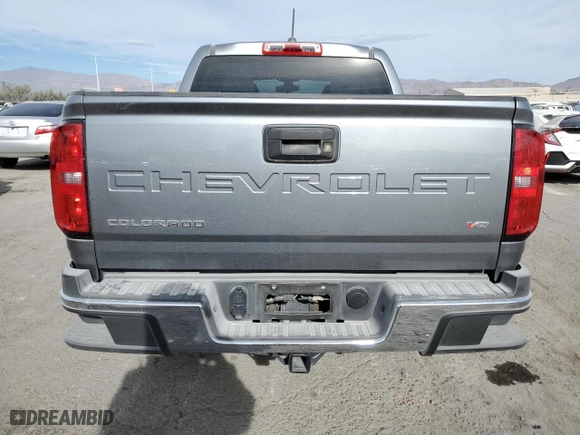 2021 Chevrolet Colorado 2WD Work Truck with VIN 1GCGSBEN3M1285639, listed as a Copart auction lot 84638014 with 32,567 mi miles and Salvage Title. Bid and sale history available at carsss.com. Image 6.