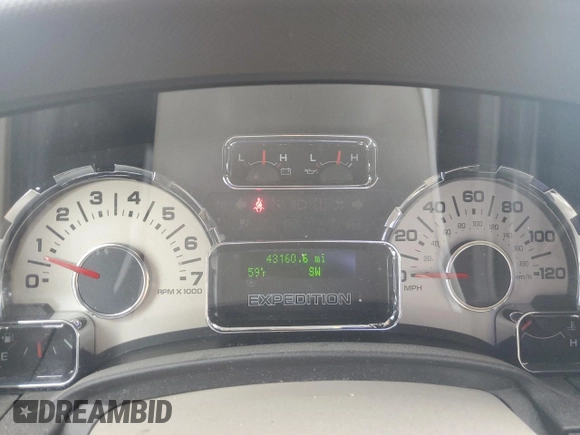 2012 Ford Expedition XLT with VIN 1FMJU1J53CEF02657, listed as a Copart auction lot 58215255 with 43,160 mi miles and Clean title. Bid and sale history available at DreamBid. Image 9.