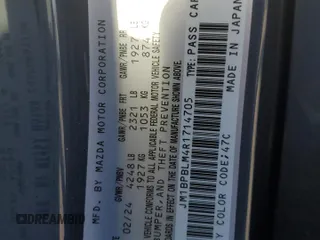 2024 Mazda 3 S Carbon Edition with VIN JM1BPBLM4R1714705, listed as a Copart auction lot 69140474 with 1,808 mi miles and Salvage Title. Bid and sale history available at DreamBid. Image 14.