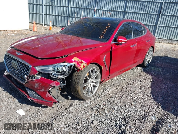 2019 Genesis G70 Advanced with VIN KMTG44LA7KU026820, listed as a IAAI auction lot 41706925 with 56,584 mi miles and . Bid and sale history available at DreamBid. Image 18.