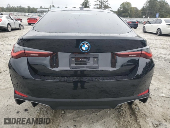 2024 BMW i4 eDrive40 with VIN WBY73AW07RFT07127, listed as a Copart auction lot 79695854 with 2,996 mi miles and Salvage Title. Bid and sale history available at carsss.com. Image 6.