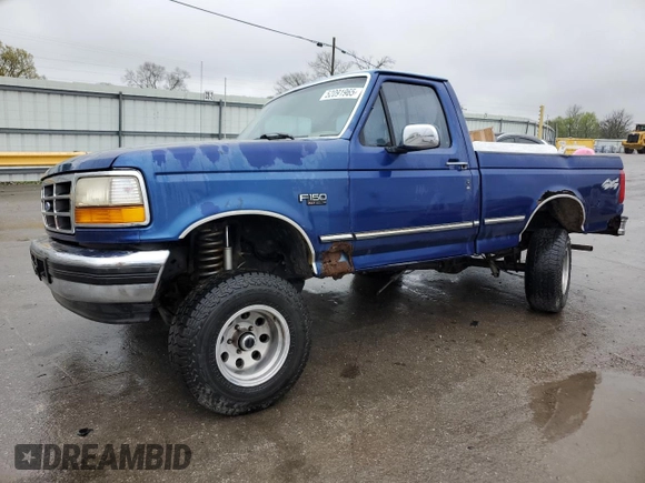 1996 Ford F-150 with VIN 1FTEF14N2TNA17129, listed as a Copart auction lot 52091965 with 243,778 mi miles and Salvage Title. Bid and sale history available at DreamBid. Image 1.