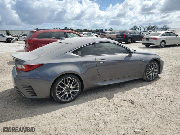 2015 Lexus RC 350 with VIN JTHHE5BC7F5007854, listed as a Copart auction lot 75169664 with 60,552 mi miles and Salvage Title. Bid and sale history available at carsss.com. Image 3.