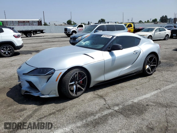 2022 Toyota Supra 3.0 with VIN WZ1DB0C06NW046204, listed as a Copart auction lot 58162645 with Not provided miles and Salvage title. Bid and sale history available at DreamBid. Image 1.