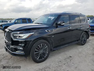 2020 Infiniti QX80 LUXE with VIN JN8AZ2NF3L9700036, listed as a Copart auction lot 54631525 with 65,848 mi miles and Clean Title. Bid and sale history available at carsss.com. Image 1.