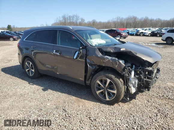 2019 Kia Sorento EX V6 with VIN 5XYPHDA59KG448467, listed as a Copart auction lot 54129805 with 57,185 mi miles and Salvage Title. Bid and sale history available at carsss.com. Image 4.