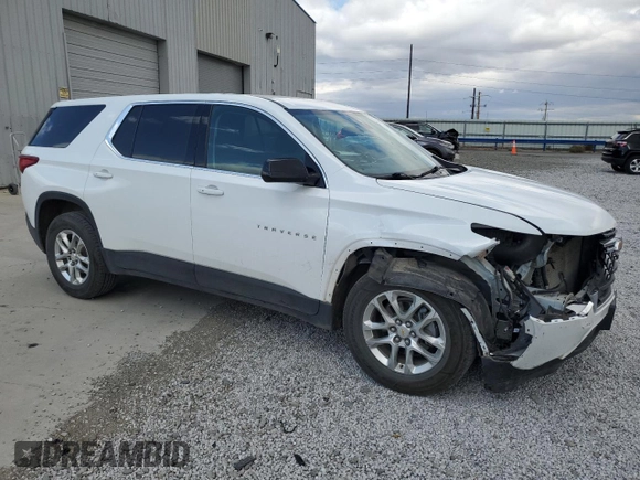 2020 Chevrolet Traverse LS with VIN 1GNEVLKW1LJ275991, listed as a Copart auction lot 71838494 with 98,110 mi miles and Salvage Title. Bid and sale history available at carsss.com. Image 4.