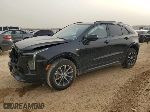 2024 Cadillac XT4 FWD Sport with VIN 1GYFZER46RF100076, listed as a Copart auction lot 45741285 with 11,616 mi miles and Salvage title. Bid and sale history available at DreamBid. Image 1.
