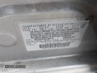 2014 Nissan Note S Plus with VIN 3N1CE2CPXEL397412, listed as a IAAI auction lot 42655342 with 101,308 mi miles and . Bid and sale history available at DreamBid. Image 9.