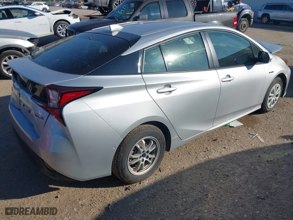 2022 Toyota Prius L Eco with VIN JTDKAMFU5N3189130, listed as a IAAI auction lot 41155935 with 44,253 mi miles. Bid and sale history available at carsss.com. Image 4.