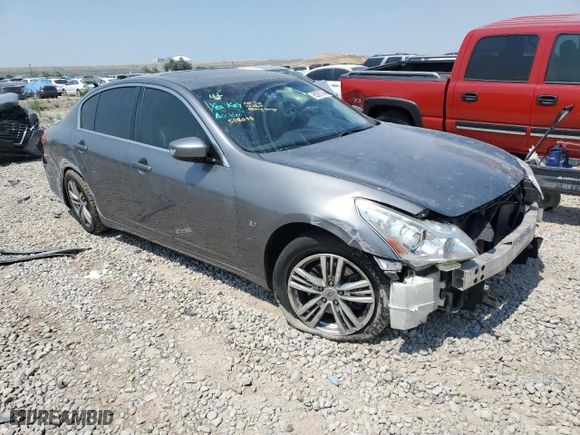 2015 Infiniti Q40 with VIN JN1CV6AP7FM502098, listed as a Copart auction lot 65291744 with NaN miles and Salvage Title. Bid and sale history available at carsss.com. Image 4.