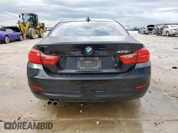 2014 BMW 4 Series 428i with VIN WBA3N3C51EF711635, listed as a Copart auction lot 54813555 with 110,285 mi miles and Salvage title. Bid and sale history available at DreamBid. Image 6.