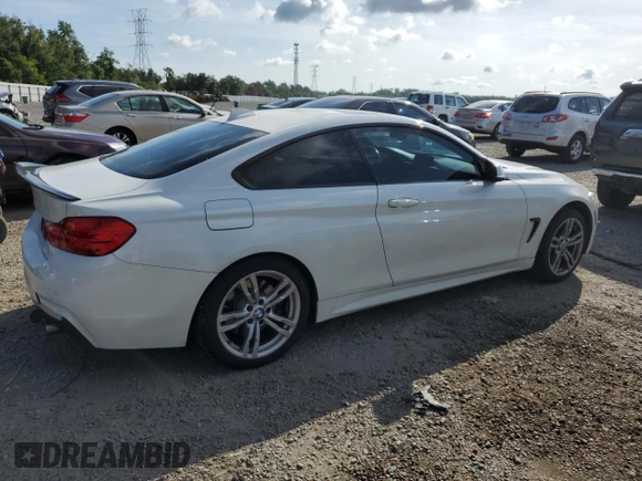 2014 BMW 4 Series 435i xDrive with VIN WBA3R5C59EK187836, listed as a Copart auction lot 63946075 with 100,700 mi miles and Salvage title. Bid and sale history available at DreamBid. Image 3.