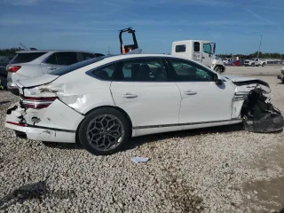 2021 Genesis G80 2.5T with VIN KMTGB4SC8MU044111, listed as a Copart auction lot 87377824 with 17,102 mi miles and Salvage Title. Bid and sale history available at DreamBid. Image 3.