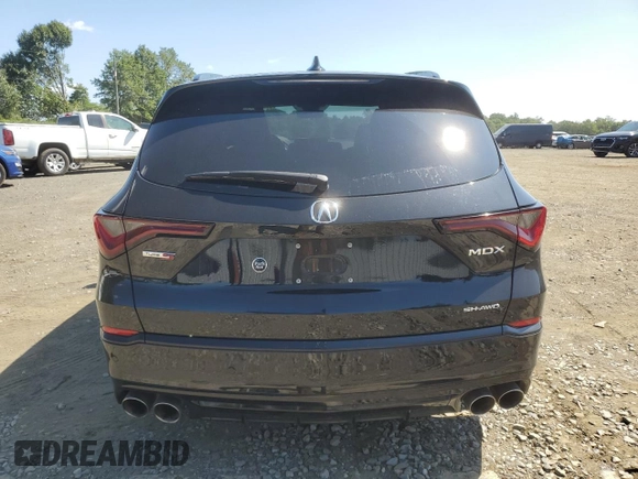 2023 Acura MDX Type S w/Advance Package with VIN 5J8YD8H88PL001133, listed as a Copart auction lot 67517274 with 25,717 mi miles and Salvage Title. Bid and sale history available at carsss.com. Image 6.