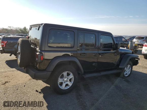 2022 Jeep Wrangler Unlimited Willys Sport with VIN 1C4HJXDN2NW132521, listed as a Copart auction lot 80614904 with 20,793 mi miles and Salvage Title. Bid and sale history available at DreamBid. Image 3.