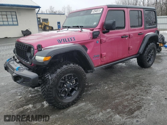 2024 Jeep Wrangler Sport S с VIN 1C4RJXN61RW322344, выставлен на аукционе Copart как лот 42948515 с пробегом 4 257 миль миль и Списание • Salvage title. История ставок и продаж доступна на DreamBid. Изображение 1.